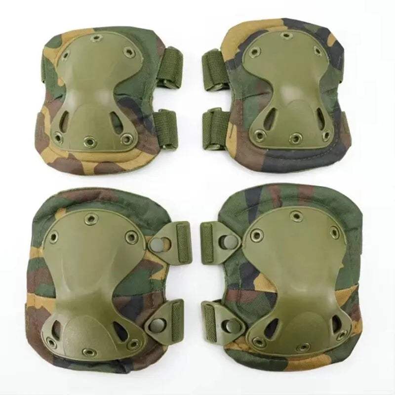 Tactical Outdoor Protective Gear Set β 4-Piece Knee and Elbow Pads for Cycling, Hiking, and Mountaineering