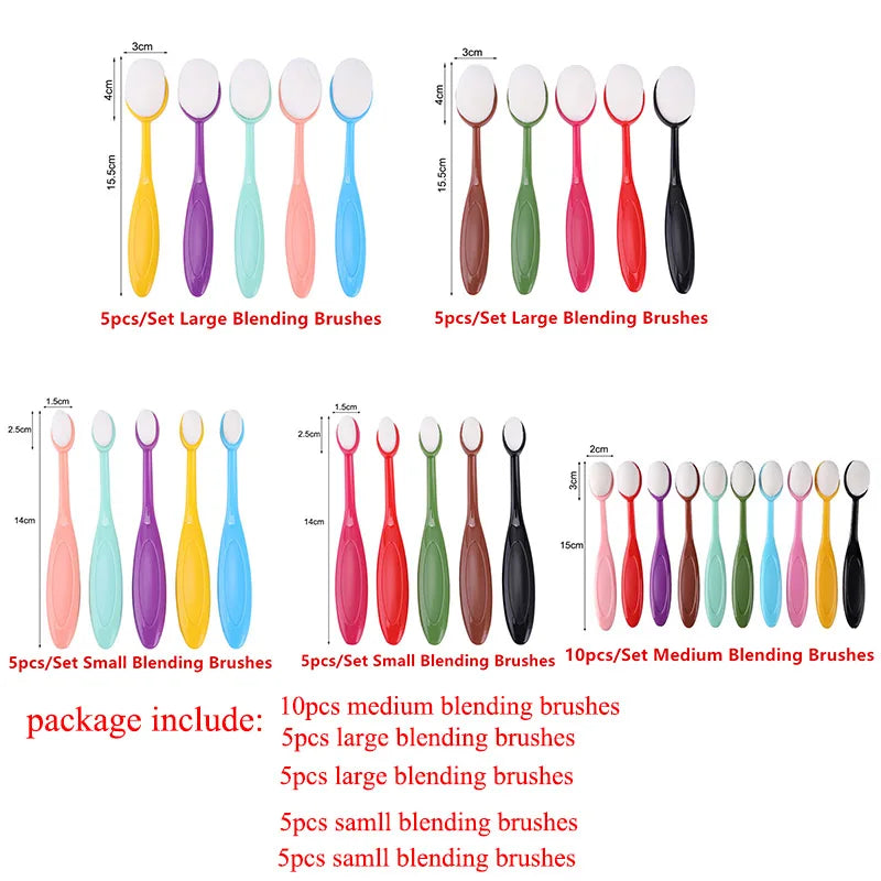 Soft Synthetic Blending Brush Set β Flat Ink Brushes with Caps for DIY Scrapbooking, Card Making & Craft Application Tools