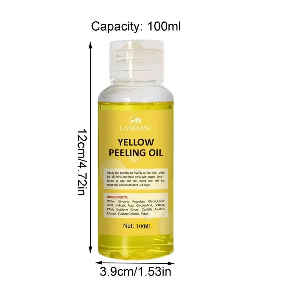 Yellow Peeling Oil – Skin Lightening & Melanin Treatment for Elbows, Knees, Hands, and Even Skin Tone