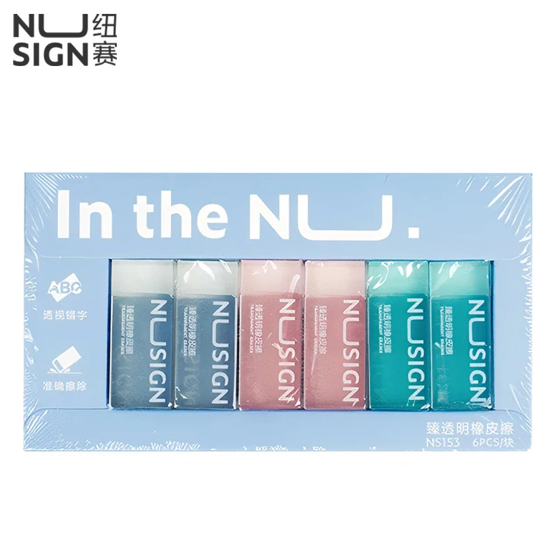 NUSIGN 2B Soft Rubber Pencil Eraser – Art Sketching, Exam & Writing Correction Eraser for Students & School Stationery Supplies