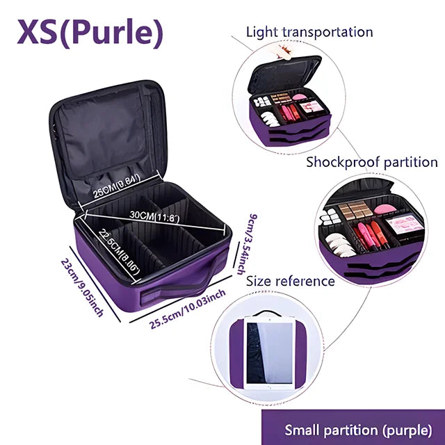 Professional Large Makeup Case β Travel Cosmetic Organizer & Nail Toolbox for Beauty Storage