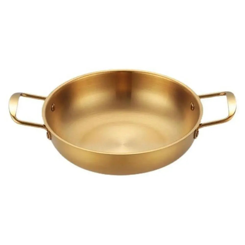 Stainless Steel Saucepan & Dry Pot – Paella Pan with Handle for Home Cooking, Seafood, Rice & Picnic Use