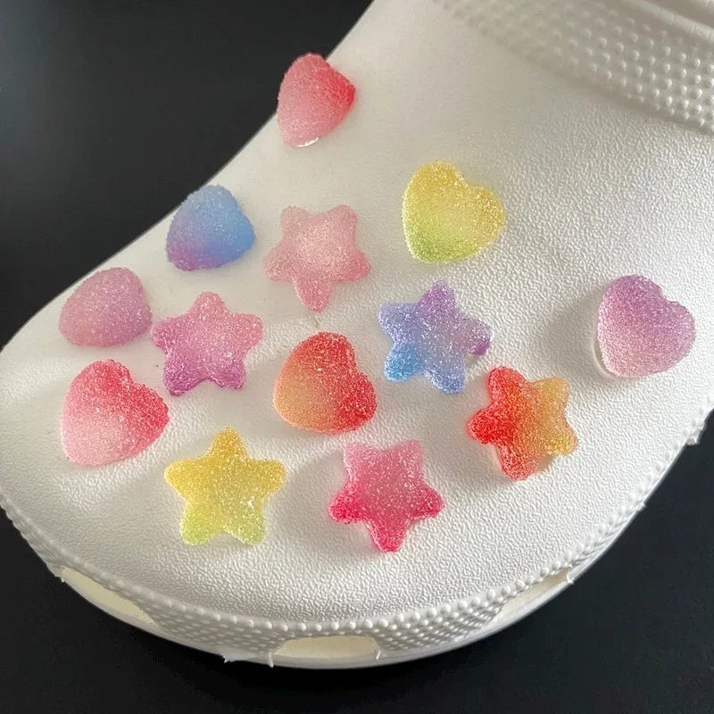 Candy Love Shoe Charms - Fashion Hole Shoe Decorations Accessories Set for Kids Party & Holiday Gifts