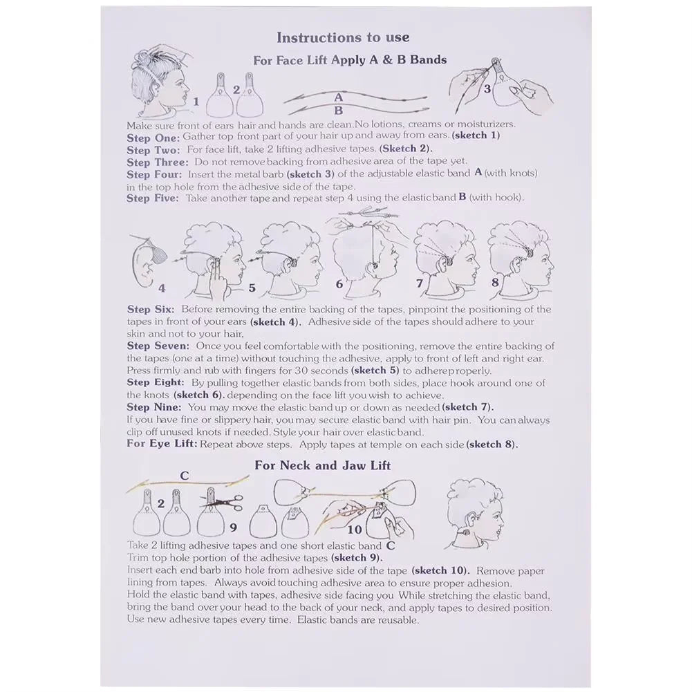 40-Piece Invisible Face Lift Stickers – Thin V-Shape Lifting Tapes for Double Chin, Wrinkle Coverage and Makeup Styling