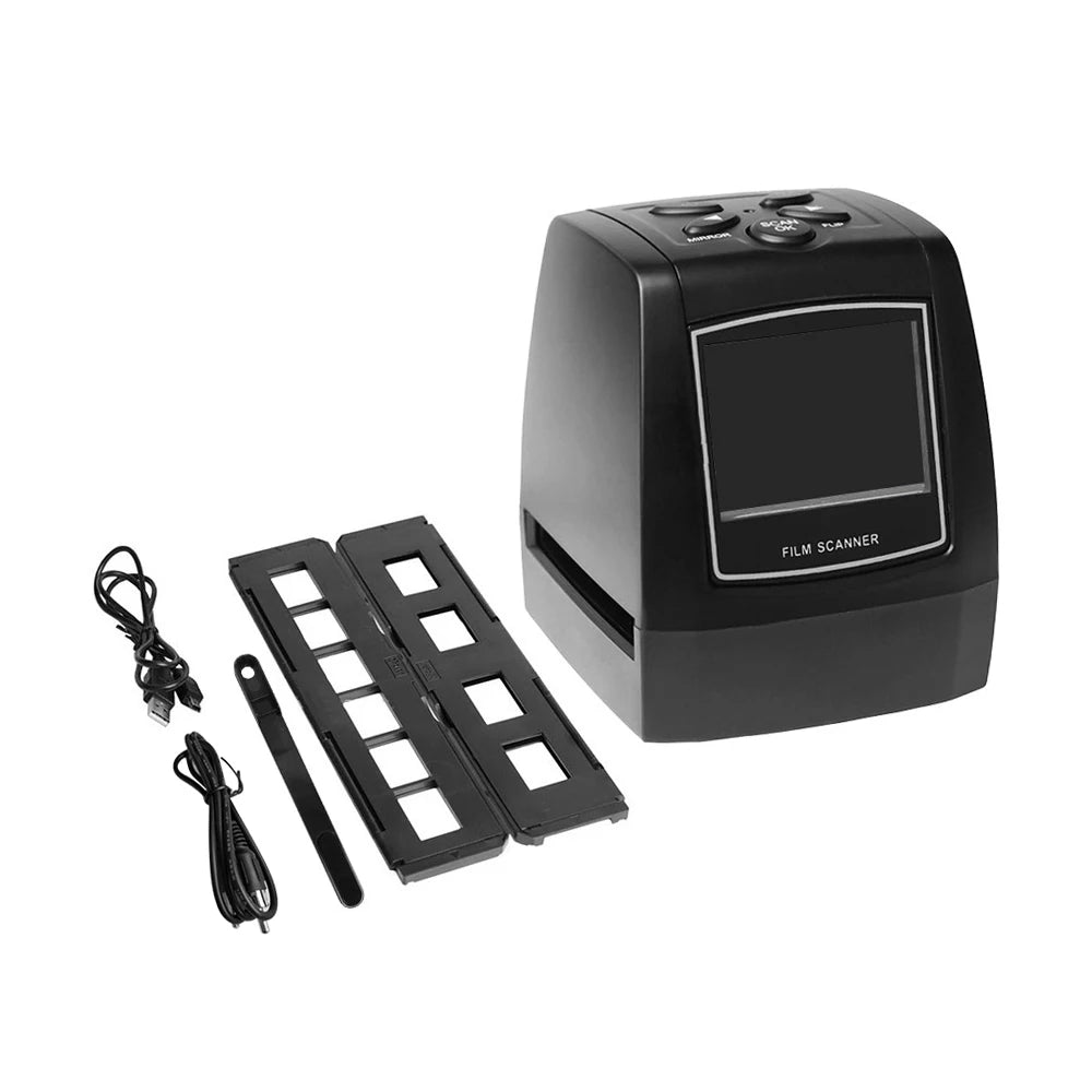 Portable Negative Film Scanner - 35mm/135 Slide Converter with 2.4" LCD Photo Viewer & Digital Image Editing