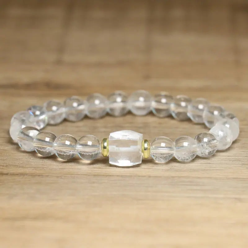 Natural Stone Beaded Bracelet β Strawberry Crystal & Yellow Jade Bohemian Minimalist Adjustable Crystal Jewelry for Women & Men