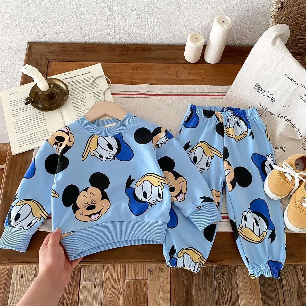 Mickey Mouse Kids Clothing Set β Autumn/Winter Sweatshirt & Long Pants, Boys & Girls Two-Piece Sportswear