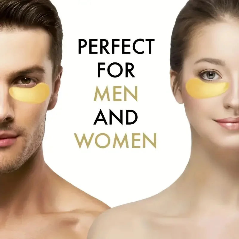 24K Gold Collagen Eye Mask Patches – Anti Dark Circles, Puffiness & Wrinkles Moisturizing Eye Care Treatment for Under Eyes Skin Repair