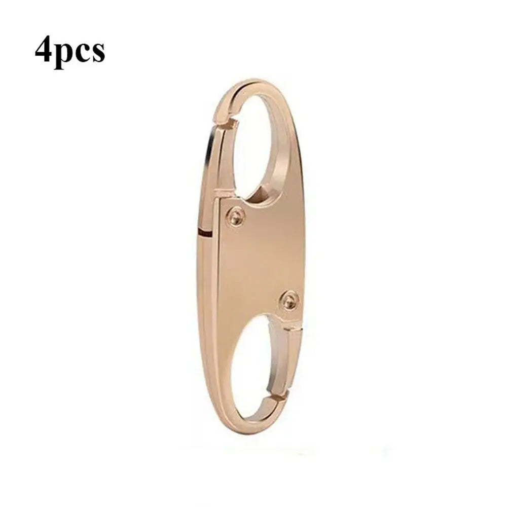 Alloy S-Shaped Anti-Theft Zipper Lock Clip – Portable Silver Bag & Luggage Security Accessory for Suitcases & Travel Use
