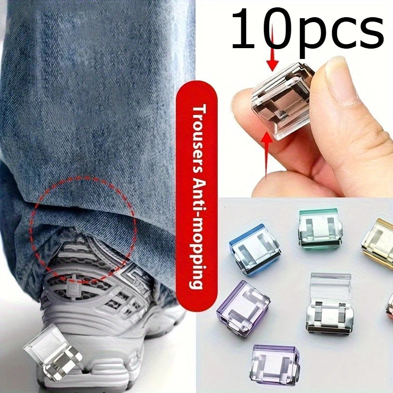 Invisible Hem Shortening Clips - Anti-Slip Pants Leg Fixing Grips for Seamless Hems