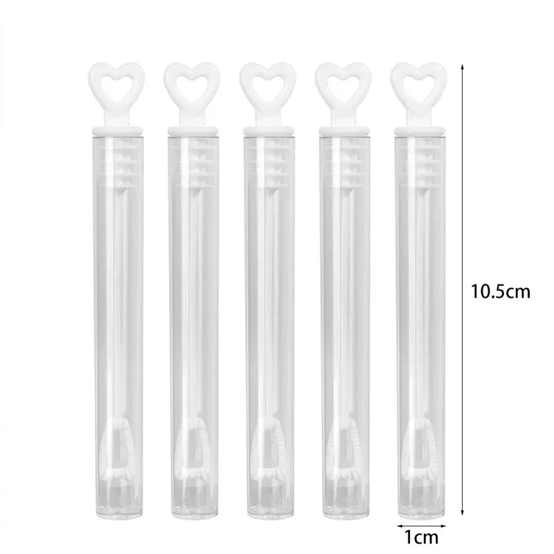 10/100Pcs Mini Heart Bubble Wands – Empty Wedding & Party Bubble Bottles, Baby Shower Favors, Kids Toys & Gifts