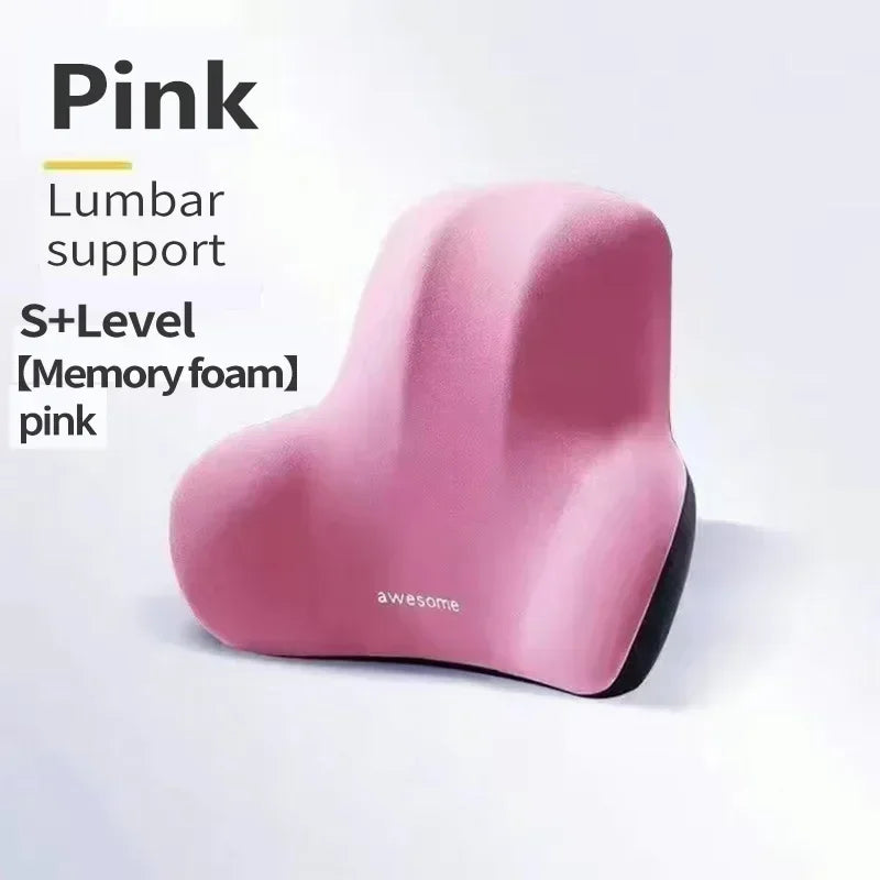 Memory Foam Lumbar Support Cushion – Back Pain Relief Pillow for Car, Office, Gaming Chairs & Postpartum Waist Support