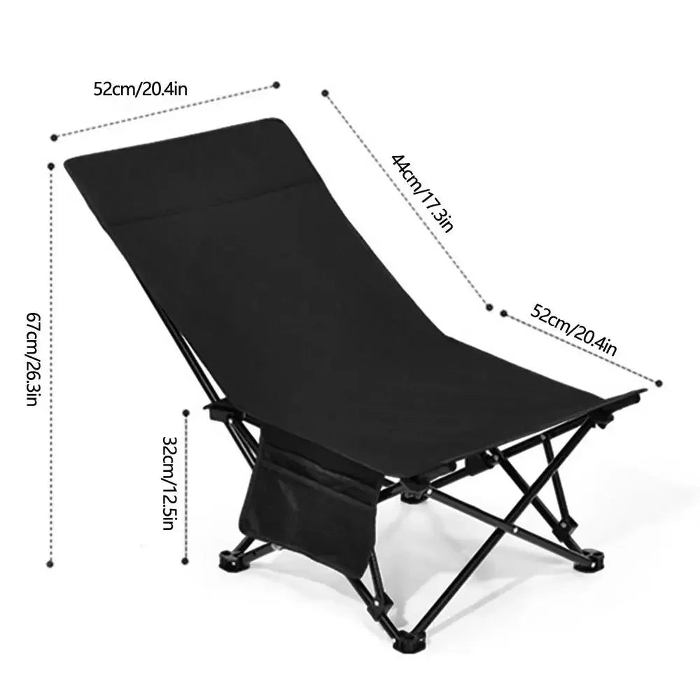 Camping Folding Moon Chair β Portable Ultra-Light Outdoor Chair with Side Pocket for Fishing & Travel
