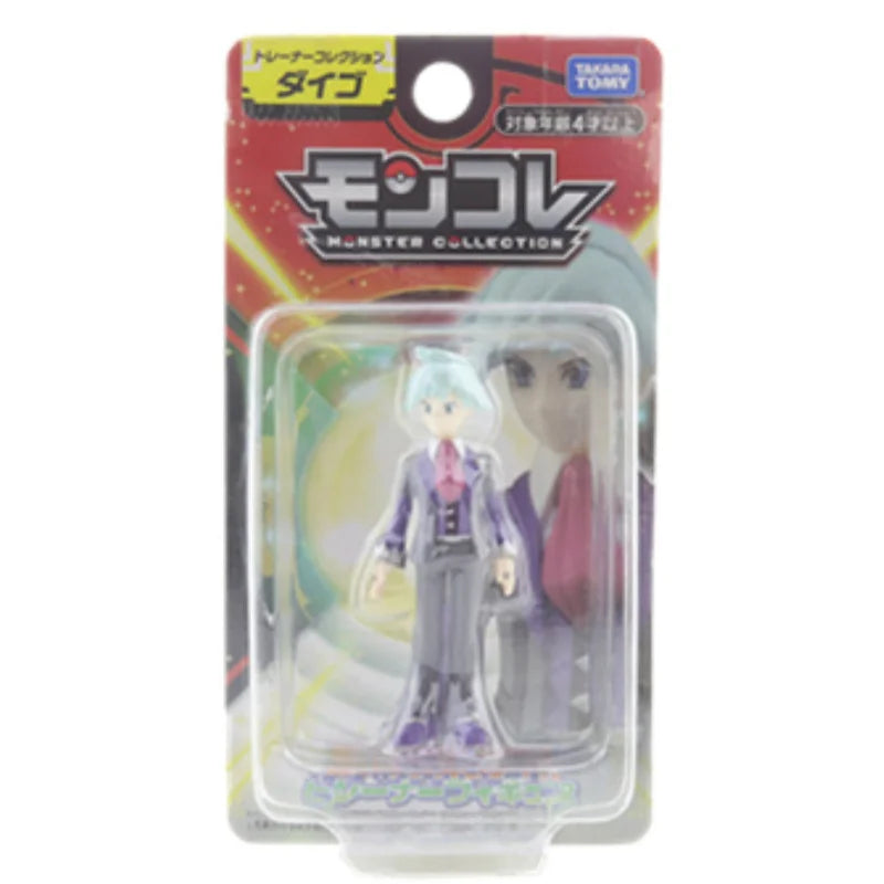 TOMY Pokémon Trainer Anime Figure Collection – Ash Ketchum, Leon, Cynthia & Steven Stone Kids Gift Toy
