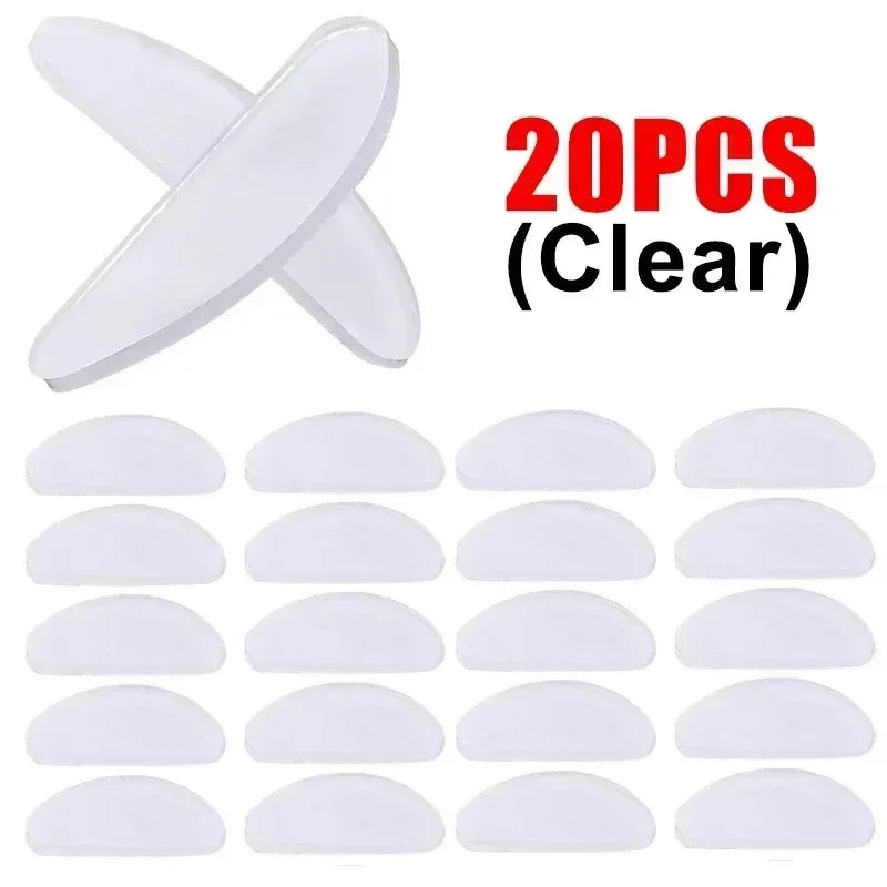 Non-Slip Glasses Nose Pads - Invisible Soft Silicone, Self-Adhesive Nose Holder Stickers for Eyewear Accessories