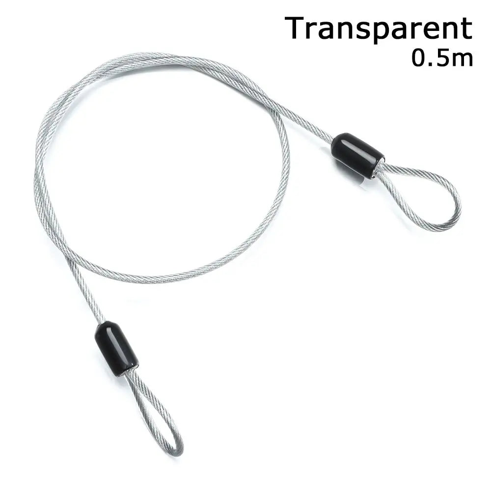 Strong Steel Bicycle Lock Cable 0.5/1/2M – Anti-Theft Cycling Safety Wire Lock for MTB & Road Bikes, Durable Bike Security Rope Accessory