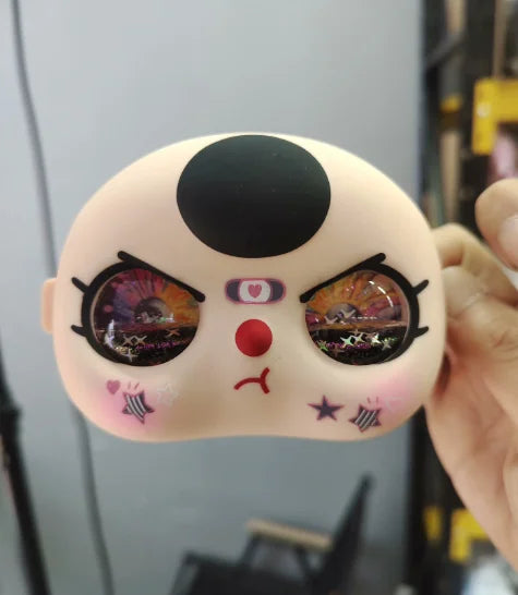 In-Stock 400% Baby Three Vinyl Faces — High-Quality Handmade Angry Expression Replacement Accessory for Dolls