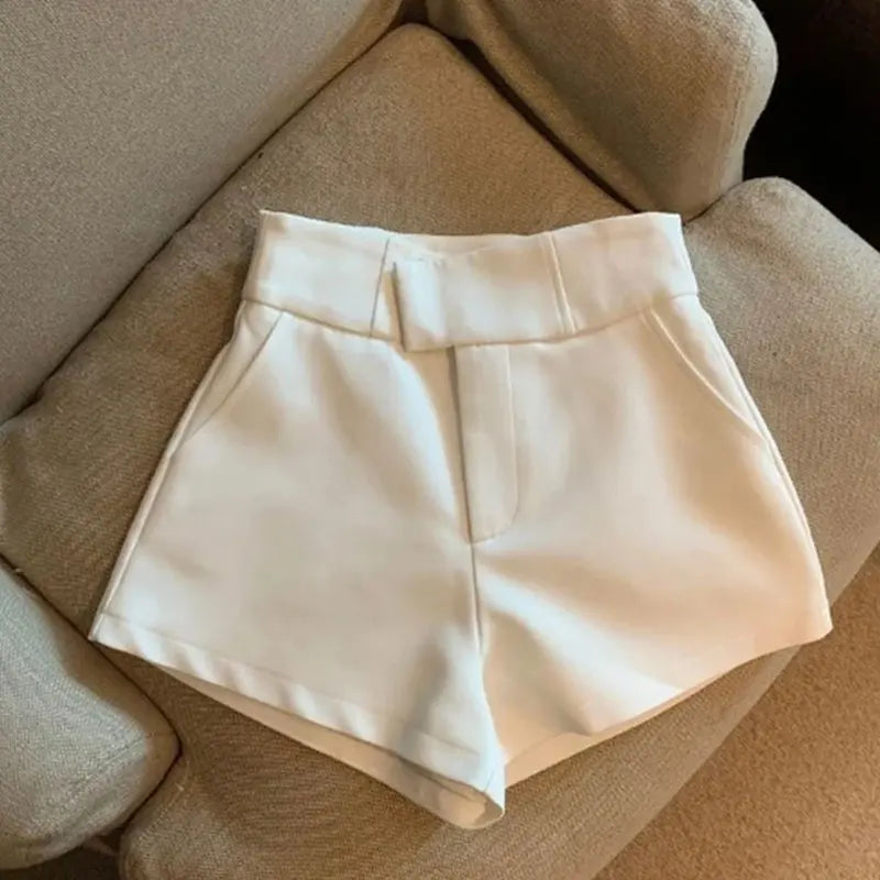 Mooyufon Black High-Waisted Shorts for Women β Harajuku A-Line Slim Fit Casual Sexy Straight Pants