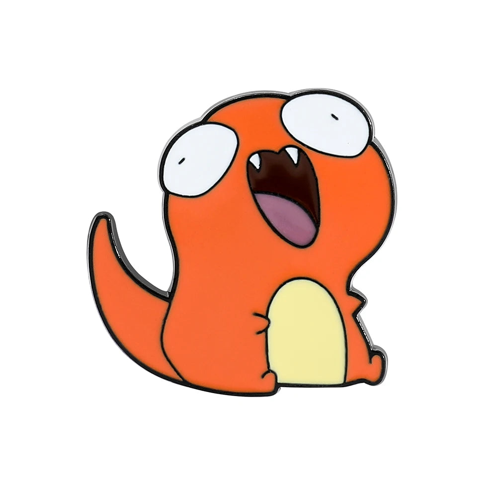 Kawaii Anime Enamel Pins — Cute Psyduck, Pikachu & Charmander Brooches for Kids, Hats & Accessories Gifts