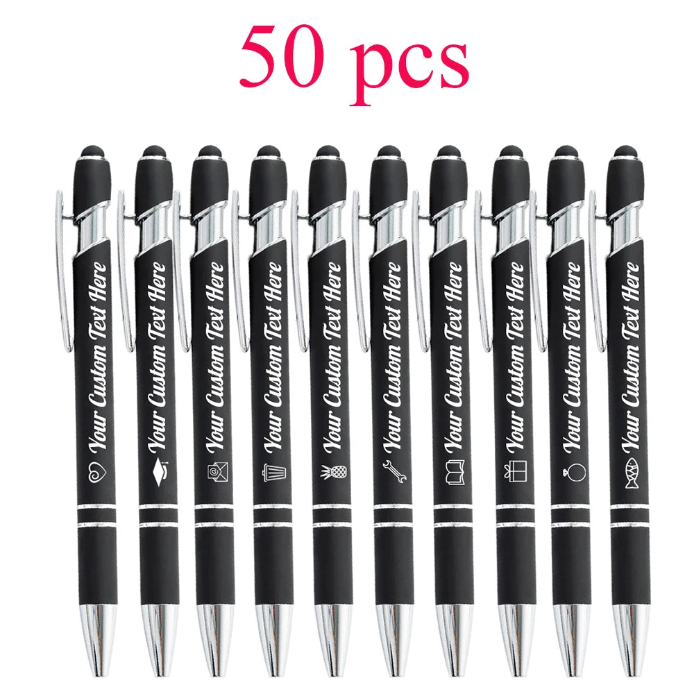 Customized Ballpoint Pen with Stylus - Personalized Metal Name & Logo Pen for Business, Graduation & Gifts