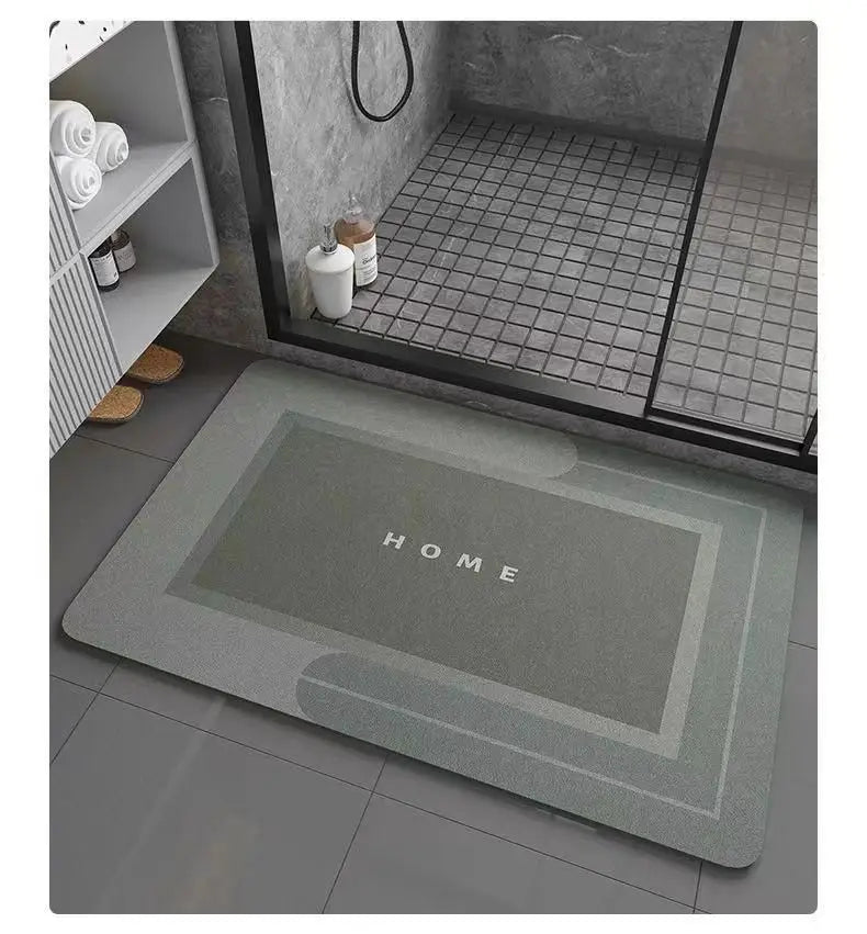 Bathroom Absorbent Floor Mat β Anti-Slip Diatomaceous Mud Quick-Dry Foot Rug for Toilet & Door, Anti-Fall Mat