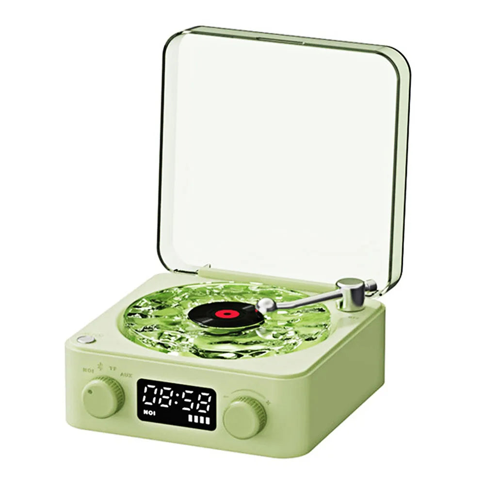 Mini Retro Bluetooth Speaker – Portable White Noise Subwoofer with RGB Lights, Sleep Aid, TF Card Support