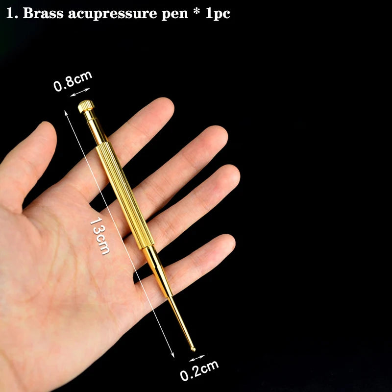 Pure Copper Acupressure Pen β Elastic Ear Massage Stick for Eyesight Improvement & Body Relaxation