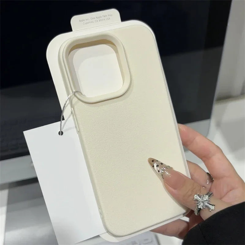 Luxury Frosted TPU Phone Case – Solid Color Shockproof Bumper for iPhone 11-16 Pro Max & Plus