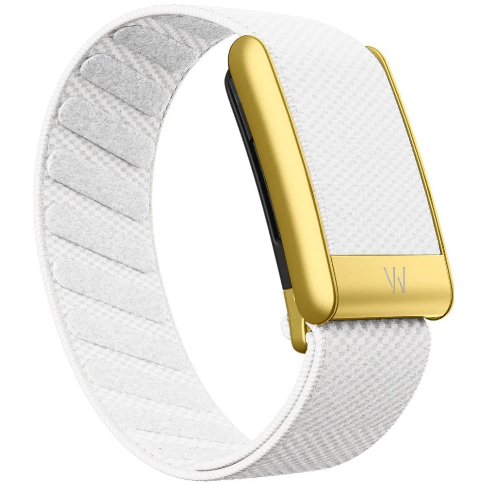 Whoop 5.0 Compatible Nylon Wristband - Black, Silver & Gold Woven Elastic Sports Replacement Strap