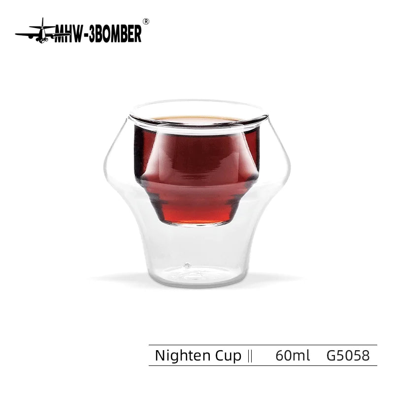 MHW-3BOMBER Double Wall Glass Espresso Cups – Anti-Scald Reusable Tea & Coffee Mugs for Home or Barista Use