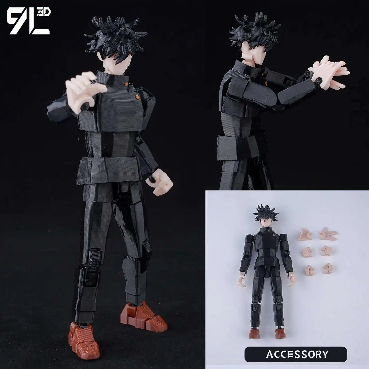 9L3D Printed Anime Action Figures β Jujutsu Kaisen Sukuna, Yuji, Yuta, Satoru Gojo Movable Mannequin Toys