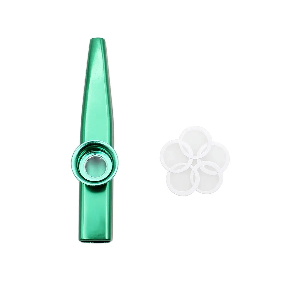 Golden Aluminum Kazoo - Membrane Diaphragm Musical Instrument for Beginners & Performers