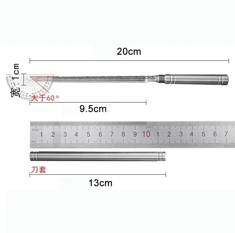 All-Steel Bully Stick Fruit & Tea Knife - Home & Outdoor Steak Knife, Camping Tool