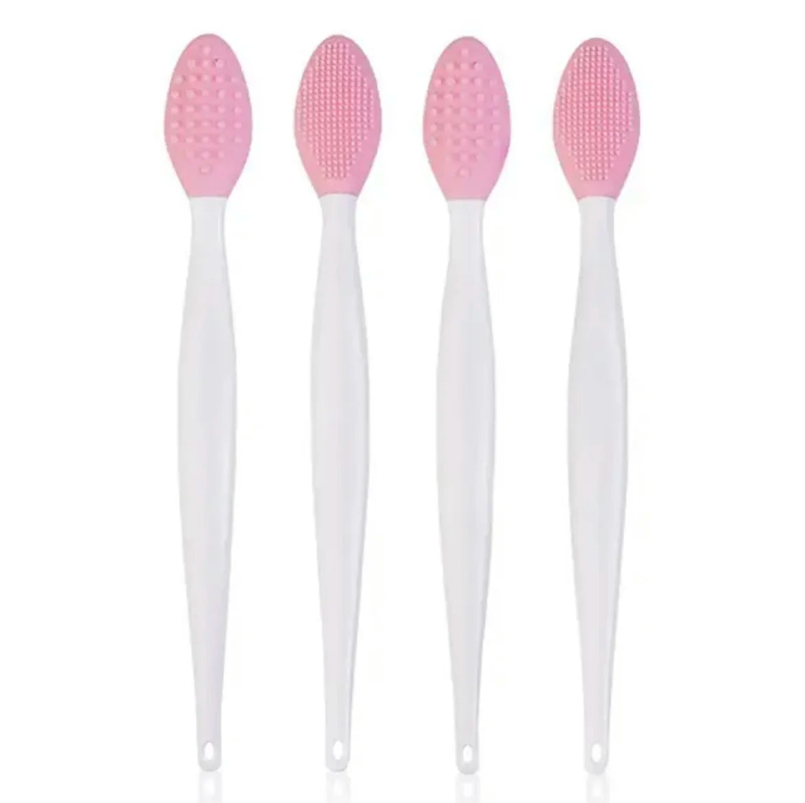 1/4PCS Silicone Face Cleaning Brush – Exfoliating Blackhead Removal Tool with Replacement Head for Skincare & Beauty Routine