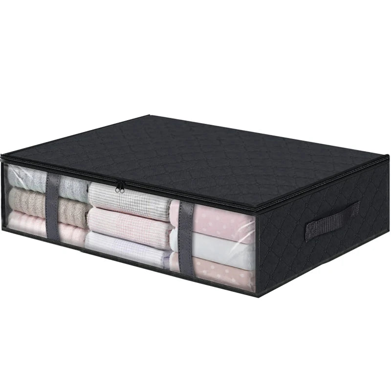 Foldable Underbed Storage Organizer Bag – Large Capacity Dustproof Clothes & Quilt Wardrobe Storage Box