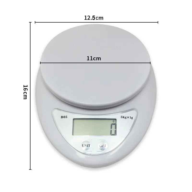 1pc LED Portable Digital Scale - 5kg Capacity, Ideal for Measuring Food Weight in Kitchen, Electronic Scales for Small Scale Weighing in Grams