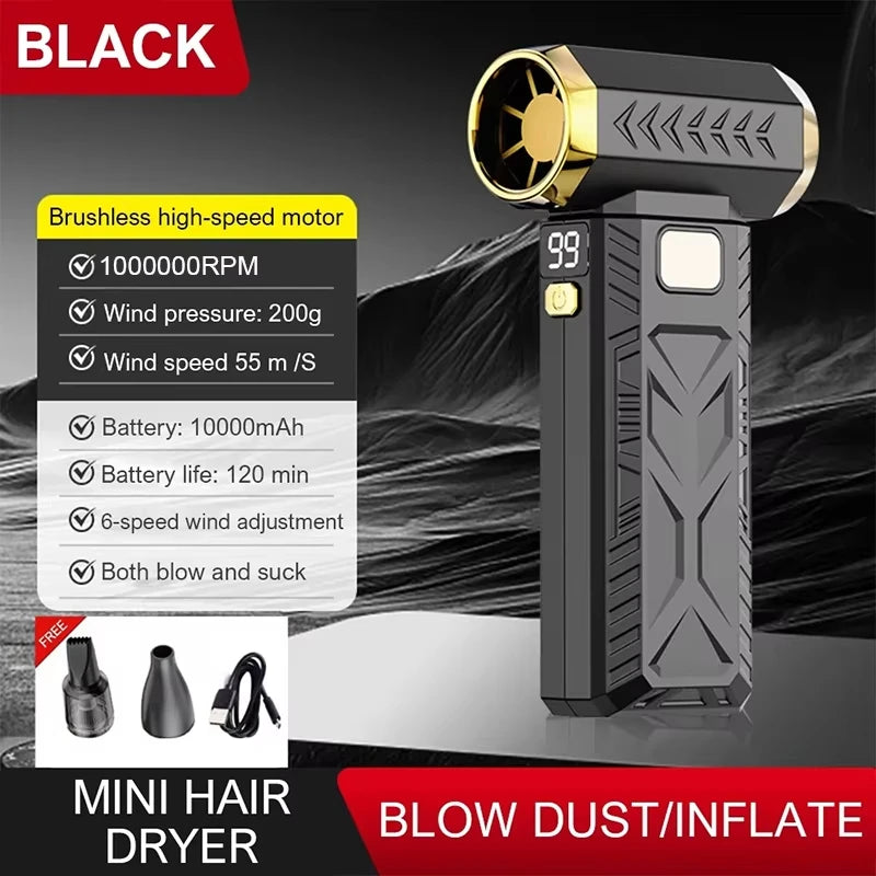 Xiaomi 2-in-1 Violent Fan – 1,000,000 RPM Super Powerful Air Blower & Vacuum for Dust Cleaning, Brushless Turbo Strong Wind