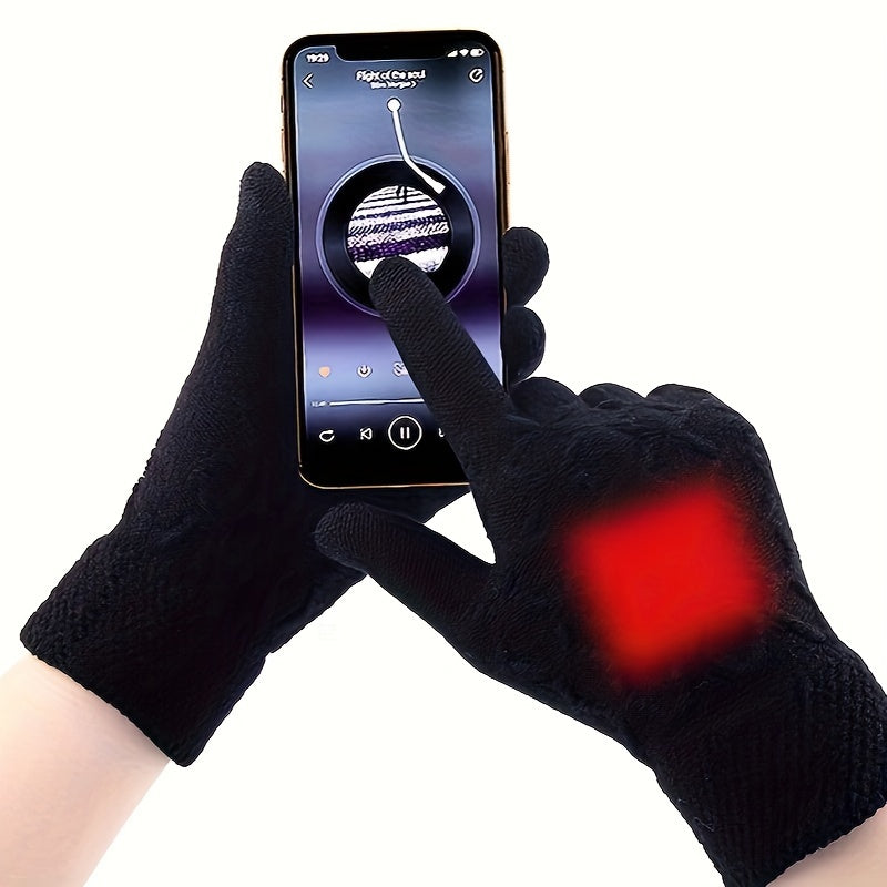 Unisex Washable USB Heated Gloves - Portable Half-Finger Design with Optional Mitten Cover - Ultimate Winter Warmth