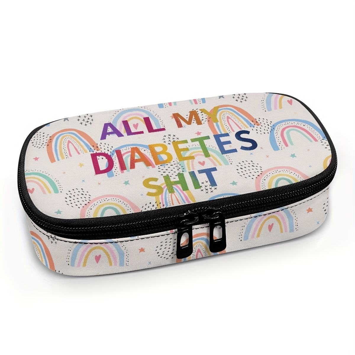 Rainbow Pattern Portable Insulin Insulated Storage Bag - Travel-Friendly Insulin Storage Box for Diabetic Patients