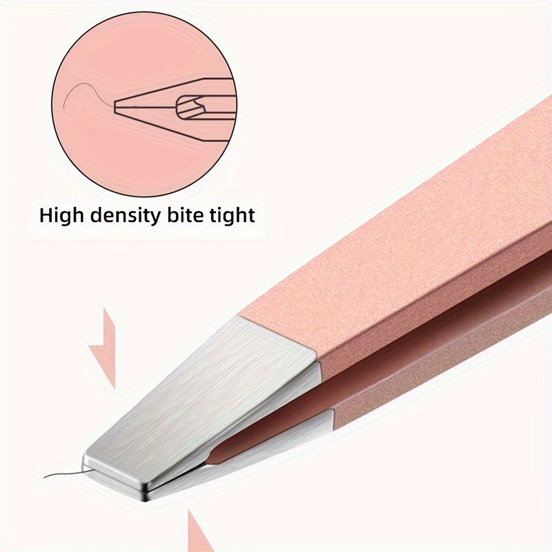 Precision Stainless Steel Tweezers β Slant, Angle & Pointed Tips for Eyebrow, Facial Hair Removal, Splinters & Blackheads