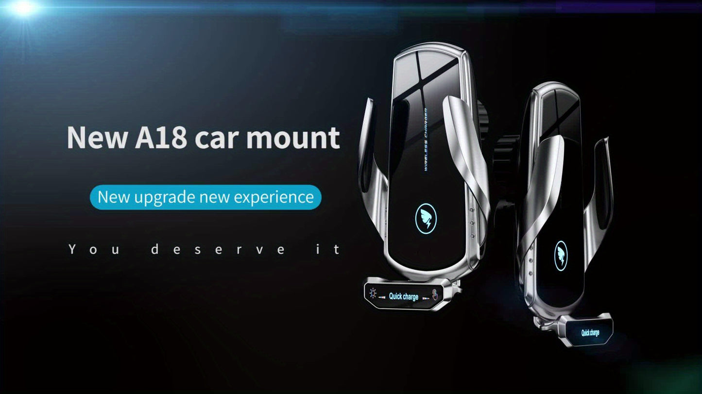 Wireless Car Charger with Automatic Phone Holder β 15W Fast Charging, 360Β° Rotation, Secure Grip β Compatible with iPhone 14/13/12/11 Pro/Max and Samsung Galaxy S23/S22/S21/S20
