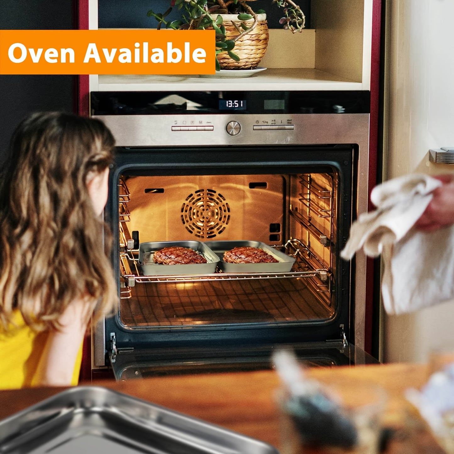 Stainless Steel Breading Pan Set – Heavy-Duty, Oven-Safe for Meat Marinating & Baking, Perfect for Holidays (Halloween, Christmas, Easter, Thanksgiving, Mother’s Day)