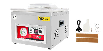 VEVOR DZ-260A Chamber Vacuum Sealer – 15.7" Sealing Machine for Home Use, Wet Foods, Meats & Marinades