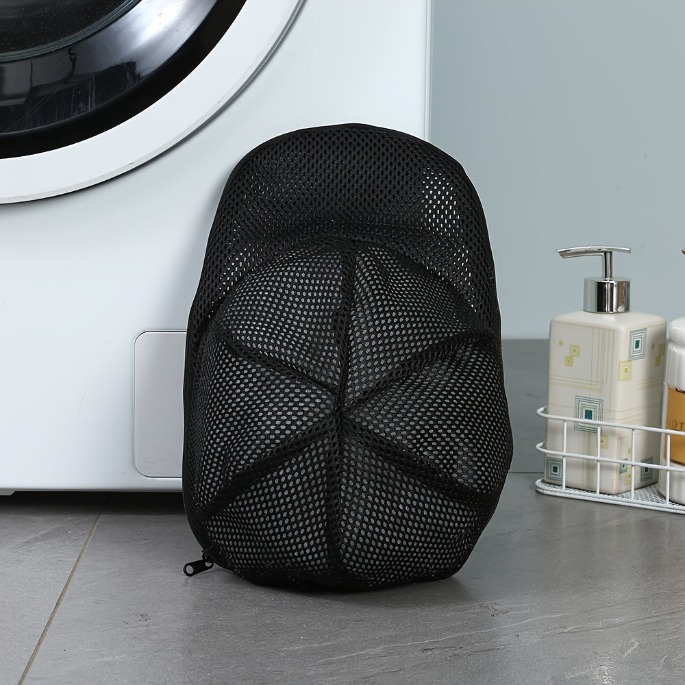 Convenient Mesh Cap Washing Bag - Ageing-Resistant, Machine Washable with Sorting Design for Safe Hat Storage