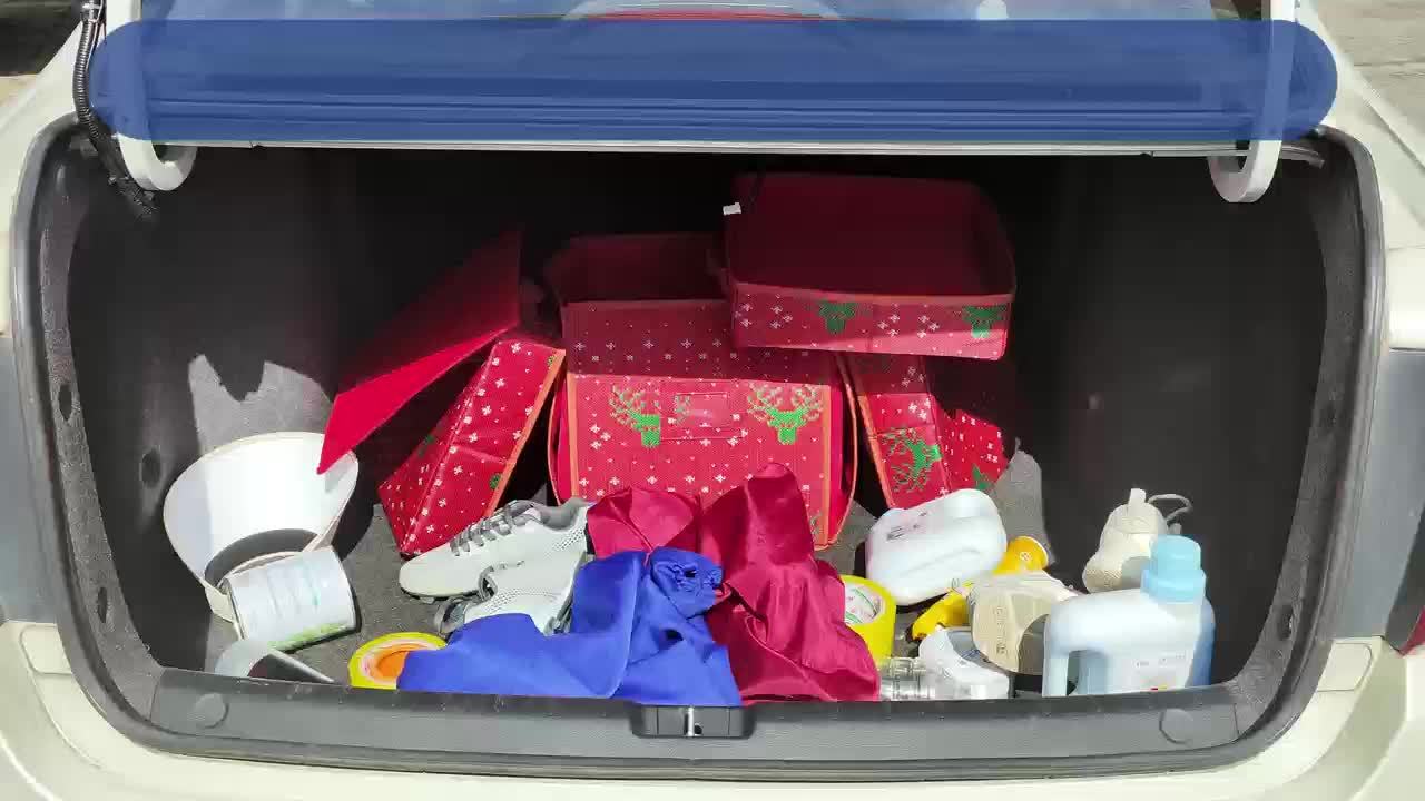 YH & GS Premium Golf Trunk Organizer - Waterproof and Durable Blue Nylon Storage Bag for Golf Shoes and Accessories