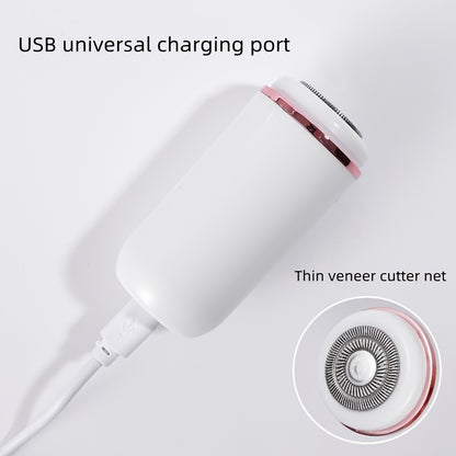 Compact USB-Charged Mini Electric Shaver - One-Touch, Durable Stainless Steel, Floating Head | Long Battery Life, Washable