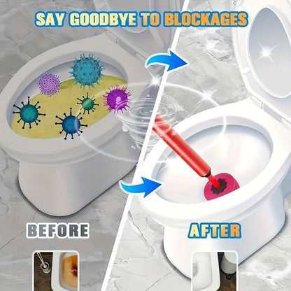 Heavy-Duty Pneumatic Toilet Plunger - High-Pressure Drain Pipe Cleaner with Humanized Pump Design, Rubber Material, Commercial Tool for Toilet, Sink, Pipe Blockage Removal