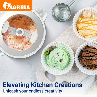 Ice Cream Attachments for Kitchenaid Stand Mixer – Frozen Yogurt, Ice Cream and Sorbet Maker Bowl – Fits 4.5QT & 6QT Mixers
