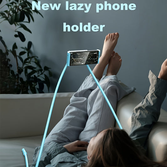 55cm Adjustable Bendable Overhead Smartphone and Tablet Stand – Universal Lazy Holder with Sturdy TPU Frame, Water-Resistant, Space-Saving for Bedside and Living Room