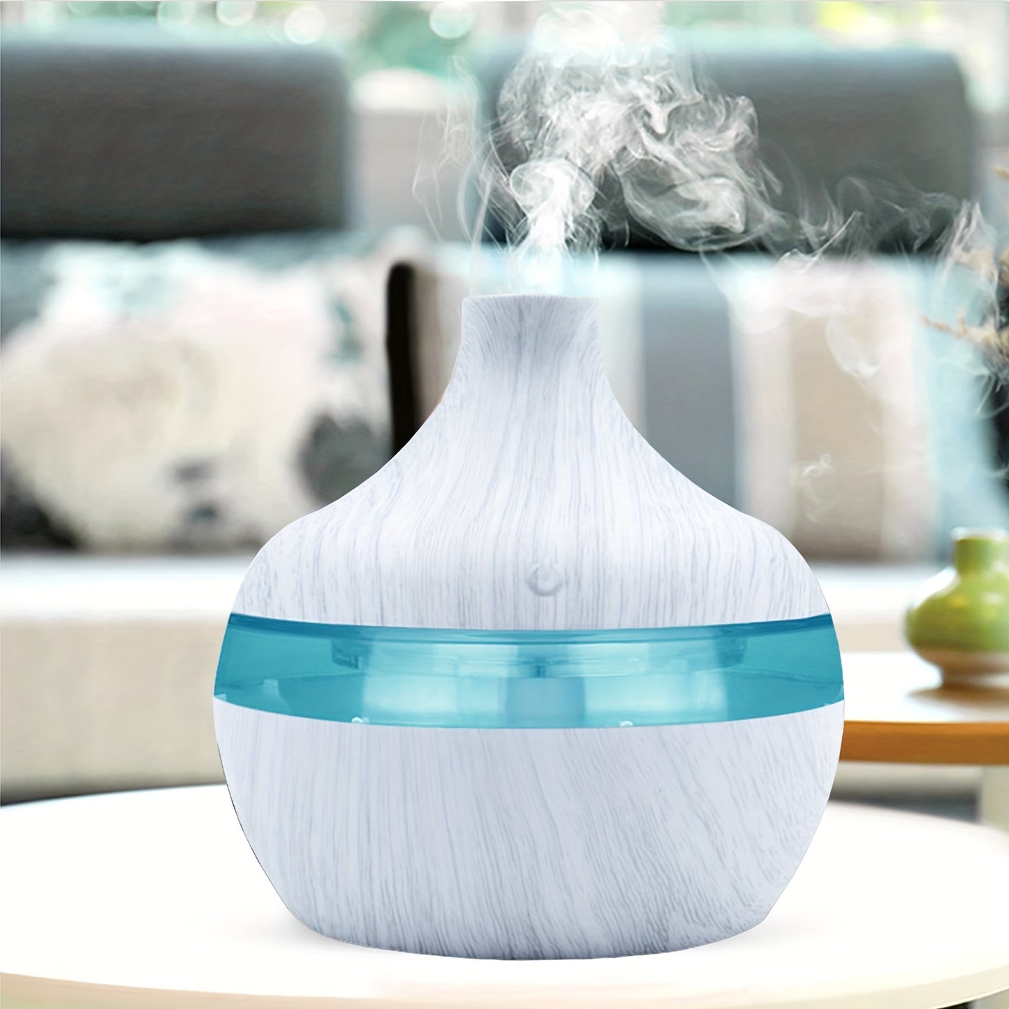 Wood Grain USB Touch-Activated Humidifier – Compact, Whisper-Quiet, Easy-to-Clean – Energy-Efficient Mist Maker for Home, Office, or Baby Room – Adds Comfort, Style, and Freshness
